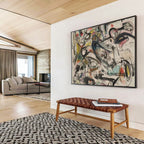 Colorful Chaotic Abstract Doodles Modern Abstract Painting On Canvas DKS144