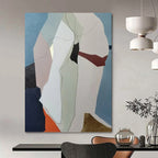 “Pastel Geometric Figure” - Modern Abstract Painting On Canvas PT1053
