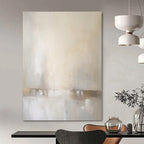 Beige, Gray, Gold with Subtle Gradients "Soft Horizons" Abstract Painting On Canvas PS1299