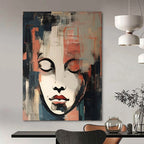 “Abstract Portrait” - Cubist - Inspired Facial Layers Painting On Canvas DS124