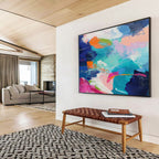 “Colorful Ocean Waves” - Abstract Seascape Painting On Canvas DKS489