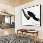 “Dual - Tone Bold Strokes” - Minimalist Oil Painting on Canvas DKS910