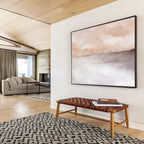 “Blush - Gray Reflections” - Serene Landscape Painting On Canvas DKS418