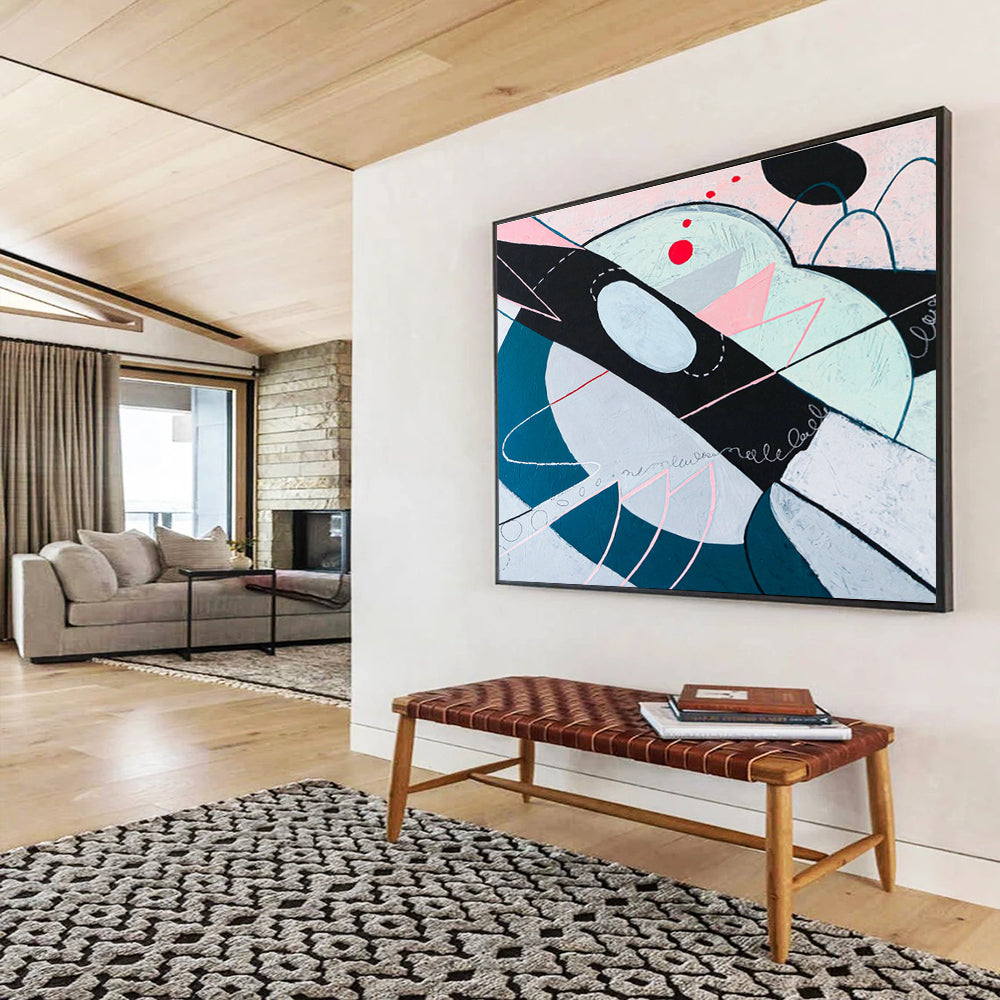 “Dynamic Geometric Abstract” - Geometric Abstract Painting DKS549