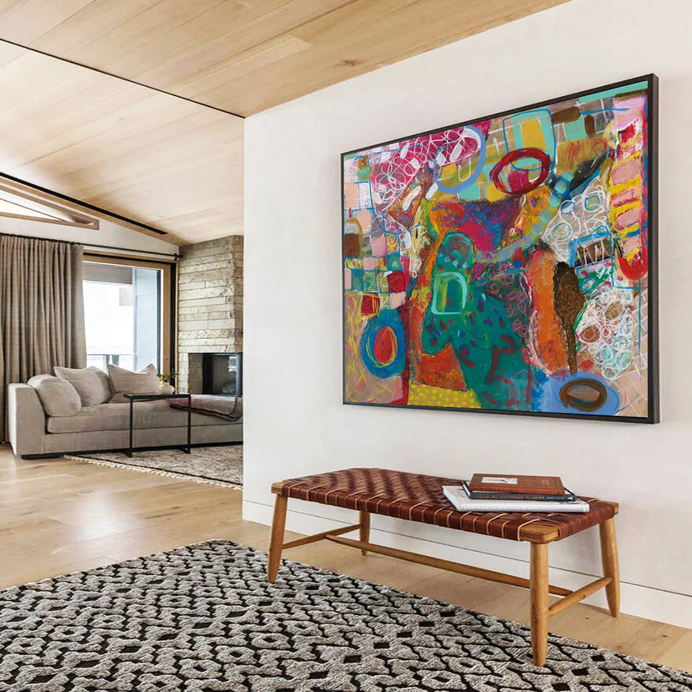 “Color Explosion Abstract” - Expressionist Painting On Canvas PT244