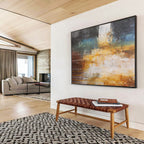 Muted Tones Abstract Landscape Painting On Canvas DKS012