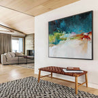 “Colorful Abstract Horizon” - Abstract Landscape Painting On Canvas DKS510