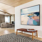 “Pastel - Beach Abstract” - Soft - Color Landscape Painting On Canvas PT1539