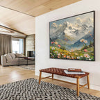 Mountain Blossom - Landscape Oil Painting, Fit for Living Room & Conservatory DKS674