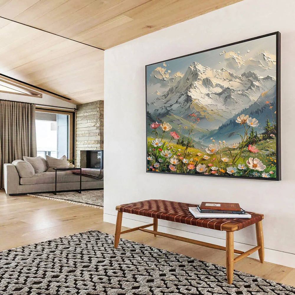 Mountain Blossom - Landscape Oil Painting, Fit for Living Room & Conservatory DKS674