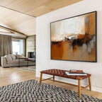 “Soft Earth - Toned Abstraction” - Abstract Oil Painting on Canvas PT1506