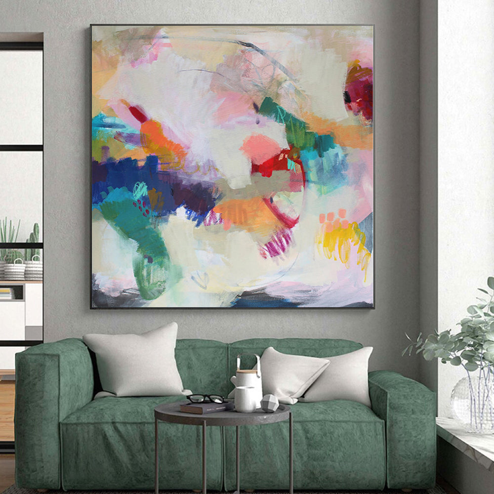 “Colorful Abstract Harmony” - Vibrant Abstract Painting On Canvas PS0094