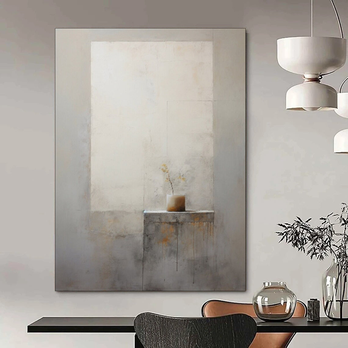 “Minimalist Vase” - Subtle Still Life Painting On Canvas PT1989