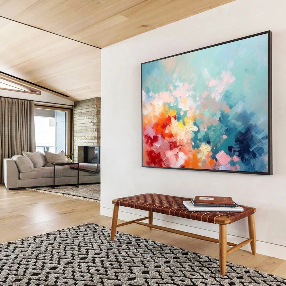 “Pastel Color Palette” - Impasto Abstract Painting On Canvas PT058