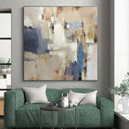 “Soft Color - Block Abstract Composition” - Serene Abstract Painting On Canvas PS0322