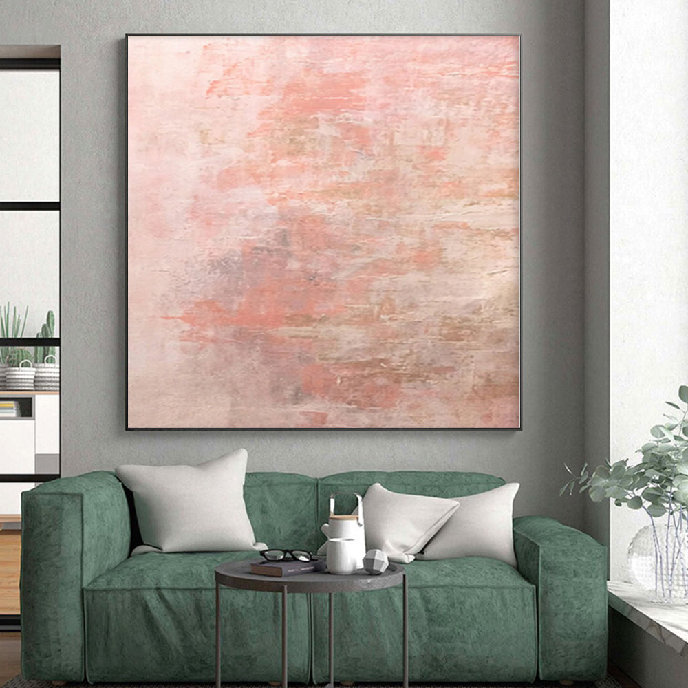 “Blush - Toned Subtle Abstract” - Abstract Minimalist Painting On Canvas PS0016