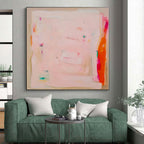 “Pastel Pink Abstract” - Soft Abstract Painting On Canvas PS0078