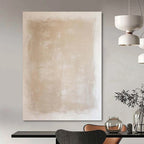 “Beige - White Textured Minimal” - Elegant Abstract Painting On Canvas PS0133