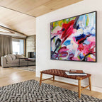 “Vibrant Color Chaos” Abstract Painting On Canvas DKS297