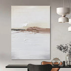 “Neutral - Toned Textured Landscape” - Landscape, Subtle - Styled Painting On Canvas PT1678