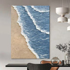 “Beach Wave Textures” - Coastal Landscape Painting On Canvas DS333