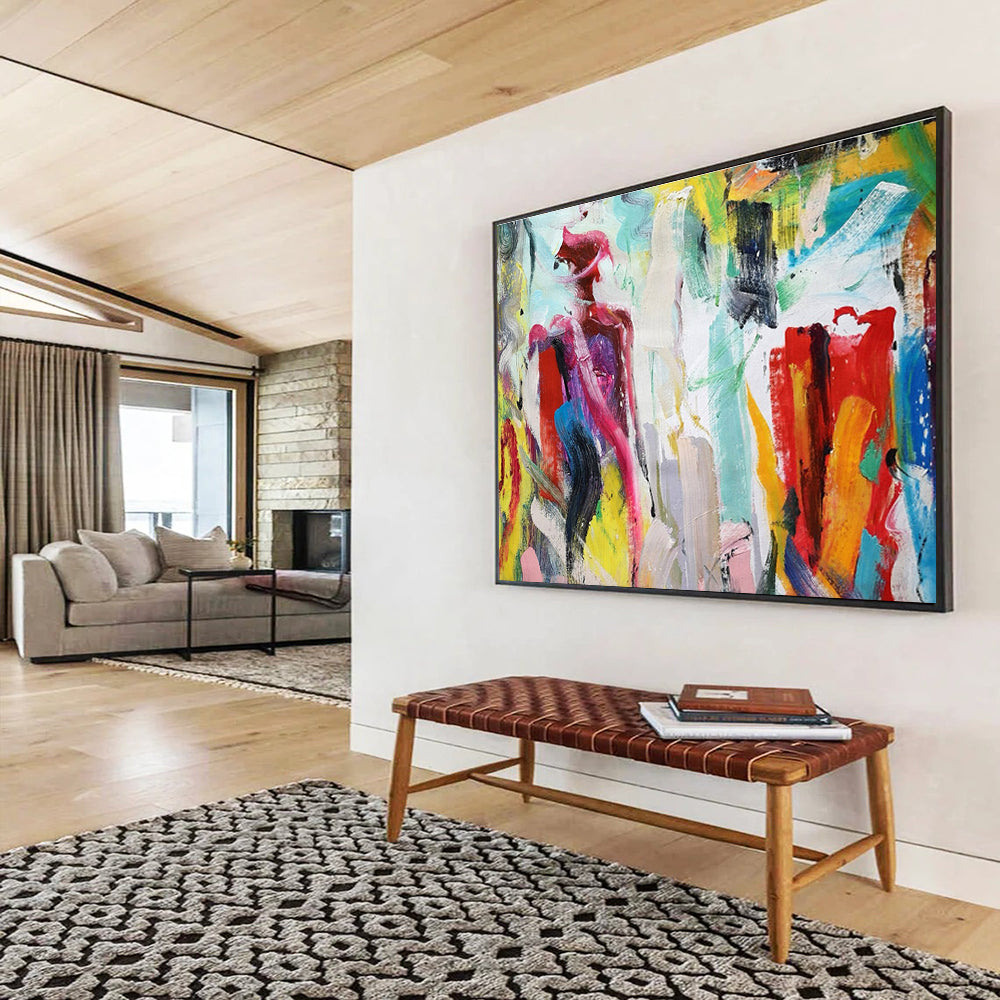 “Colorful Figure Abstract” Painting On Canvas DKS301