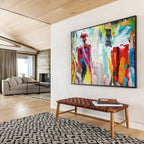 “Colorful Figure Abstract” Painting On Canvas DKS301