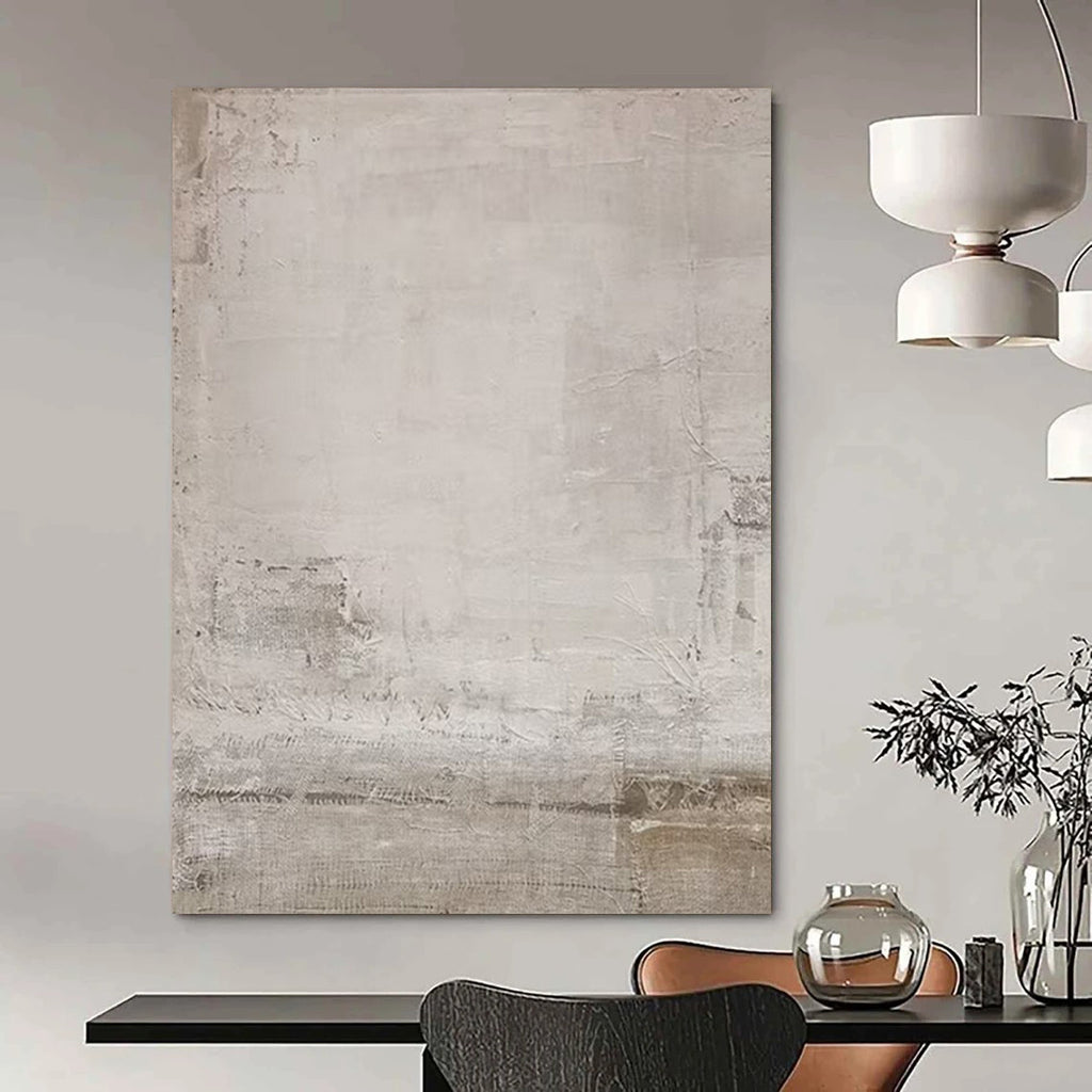 Light Gray Textured, "Subtle Stories" – Textured Abstract Painting On Canvas PS0981