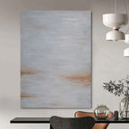 “Gray - Beige Abstract” - Minimalist Landscape Painting On Canvas PT2322