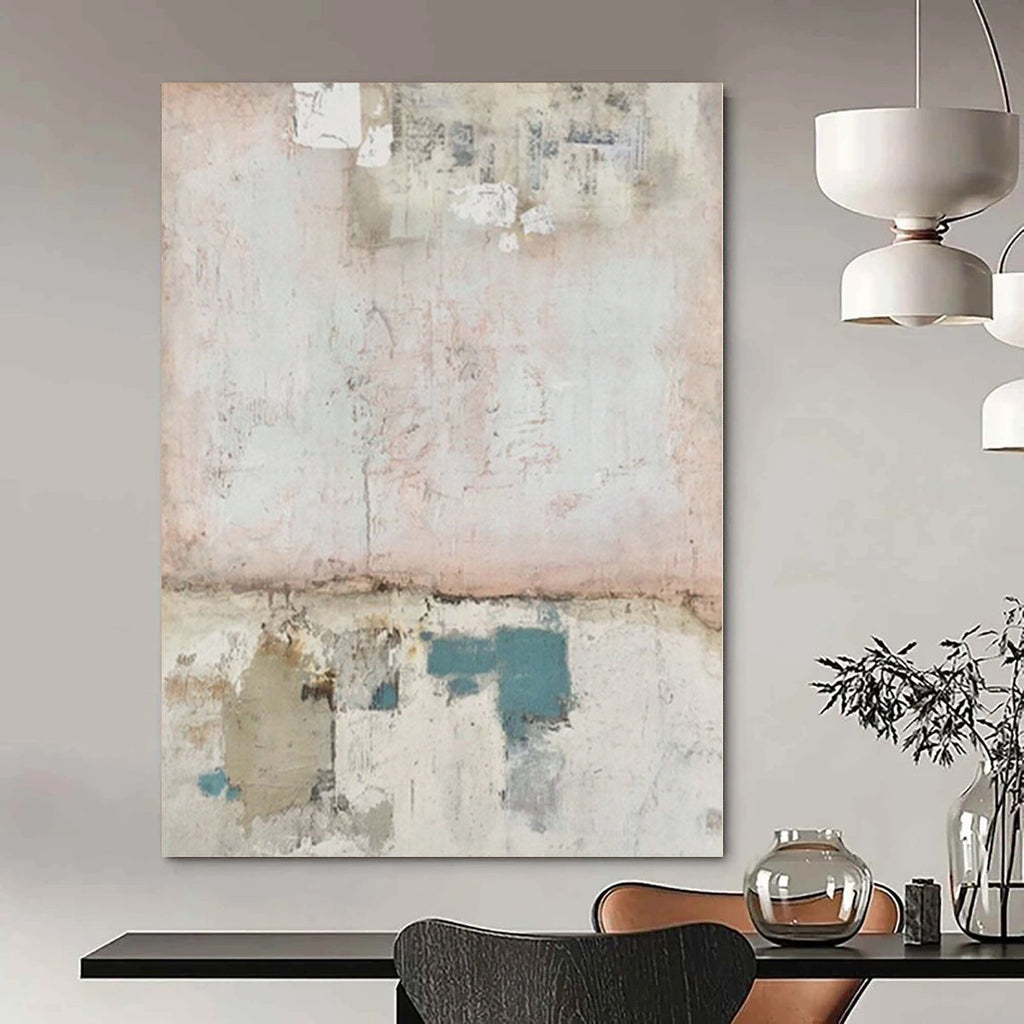 “Pastel - Toned Abstract” - Delicate Abstract Painting On Canvas PS0109