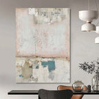 “Pastel - Toned Abstract” - Delicate Abstract Painting On Canvas PS0109