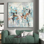 Soft Blues and Grays, "Cloudy Reverie" – Abstract Impressionist Painting On Canvas PS0890