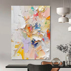 “Colorful Palette Knife: Vibrant Abstract” - Bold Impasto Art On Canvas PT0971