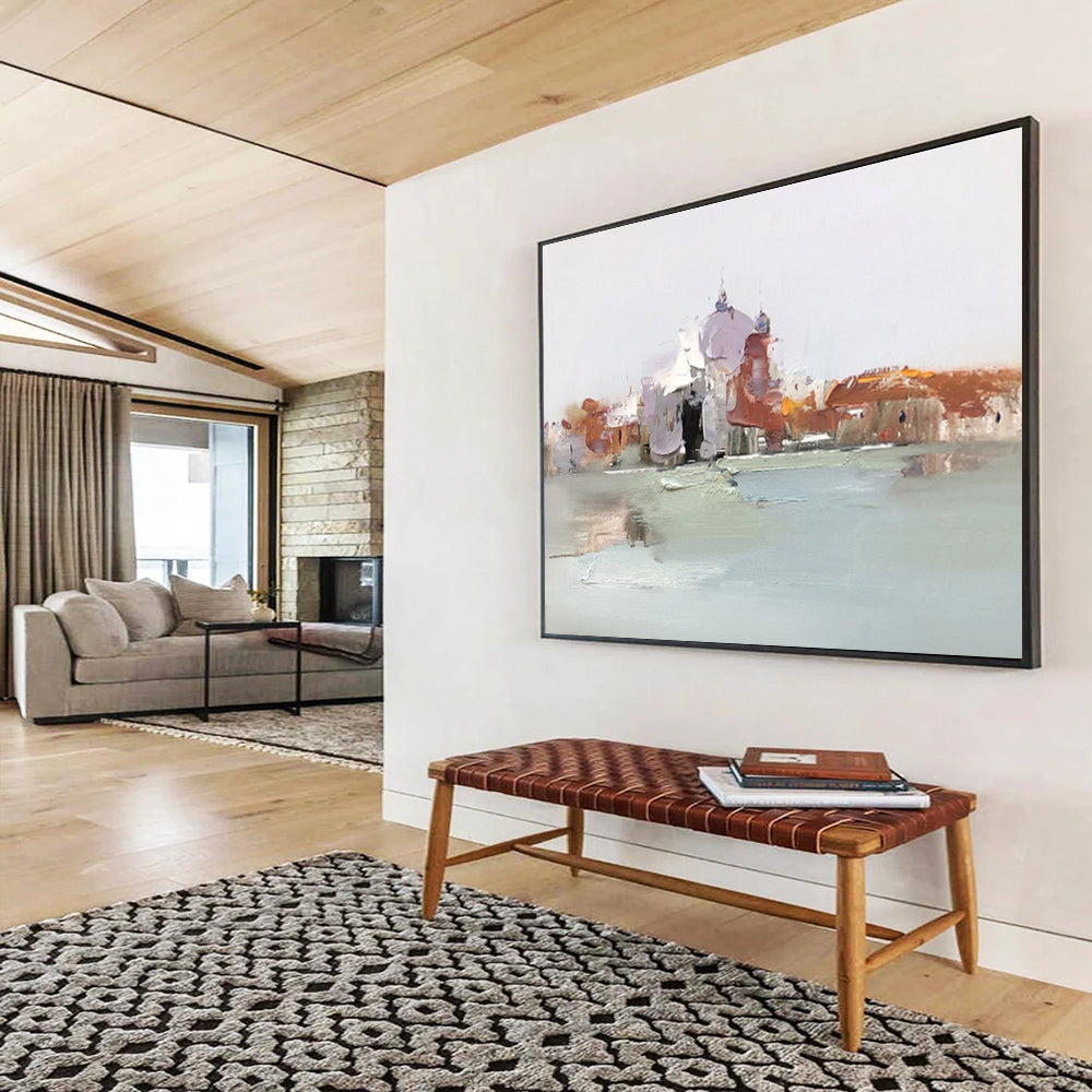 “Impressionistic Venetian Scene” - Impressionistic Cityscape Painting, Ideal for European - Inspired Home & Art Gallery DKS631