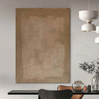 “Neutral Geometric Abstraction” - Minimalist Abstract Painting On Canvas DS334