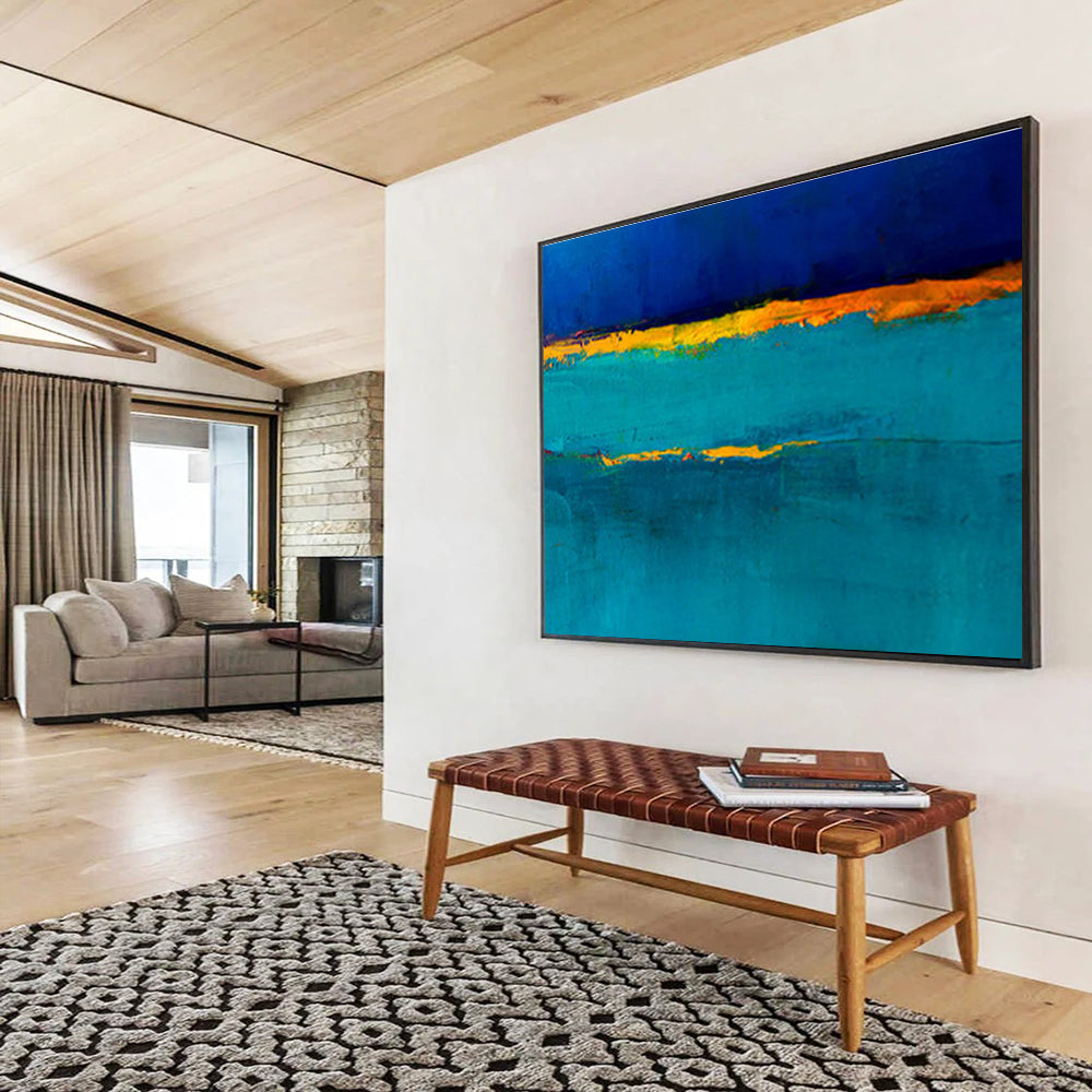 “Bold Stripes Abstract” - Graphic Color - field Painting On Canvas DKS396