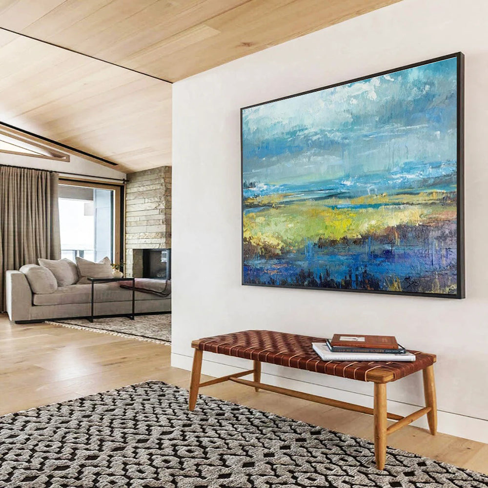 “Abstract Coastal Landscape” Landscape Painting On Canvas DKS190