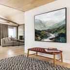 “Colorful Impasto Valley” - Vibrant Landscape Painting On Canvas DKS468