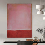 “Pink - Red Gradient” - Color Field Painting On Canvas PT2321