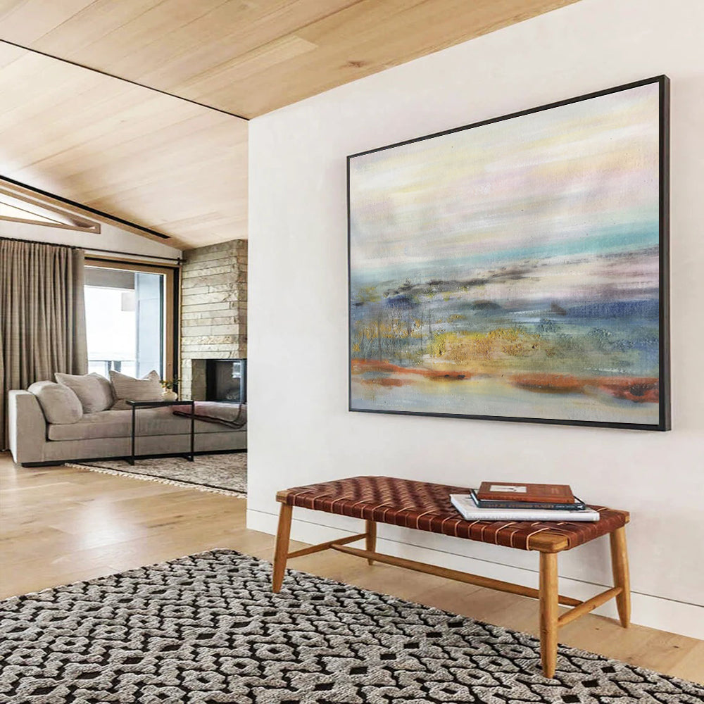 “Pastel Landscape Dream” Abstract Painting On Canvas DKS300