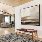 Layered Earth Tones - Textured Landscape Painting On Canvas DKS332