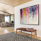 “Colorful Raindrop - Like Circles” - Abstract Drip Art - Painting On Canvas PT1768