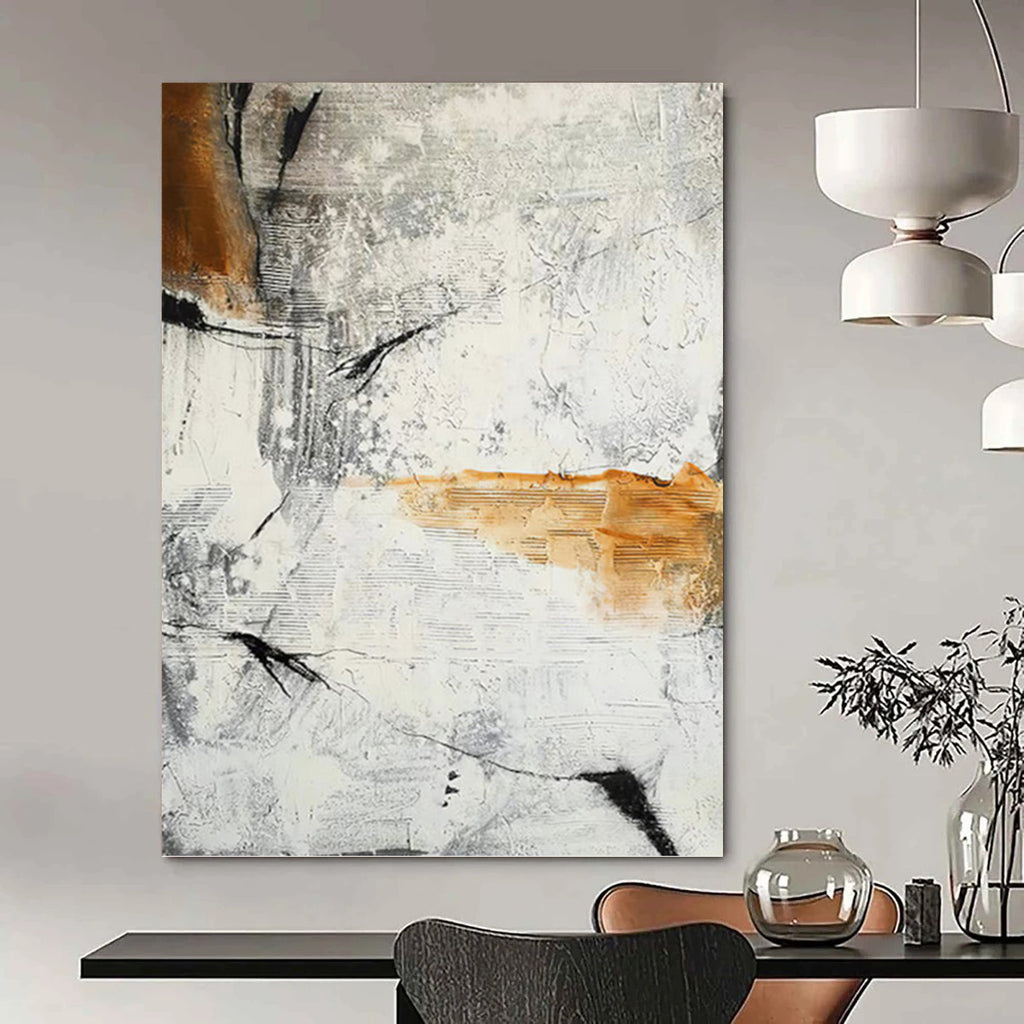 “Monochrome Abstraction” - Gray, Black, Brown Textured Abstract Painting On Canvas PT1457