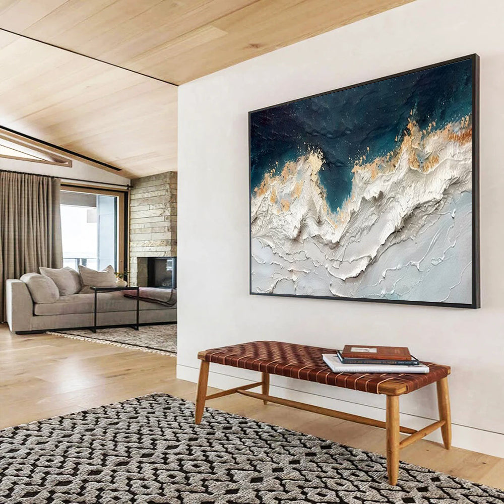 “Textured Ocean Waves” - Impasto Seascape - Painting On Canvas PT1749