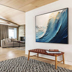 “Textured Wave Painting” - Impasto Seascape Painting On Canvas DKS527