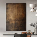 Dark Brown Textured, "Earthy Abyss" – Abstract Textured Painting On Canvas PS0944