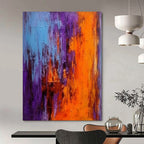 Vivid Color Blend, "Purple Haze" – Abstract Expressionist Painting On Canvas PS1032