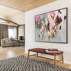 “Pink - Purple Floral Bouquet” - Impressionist Floral - Painting On Canvas PT1764