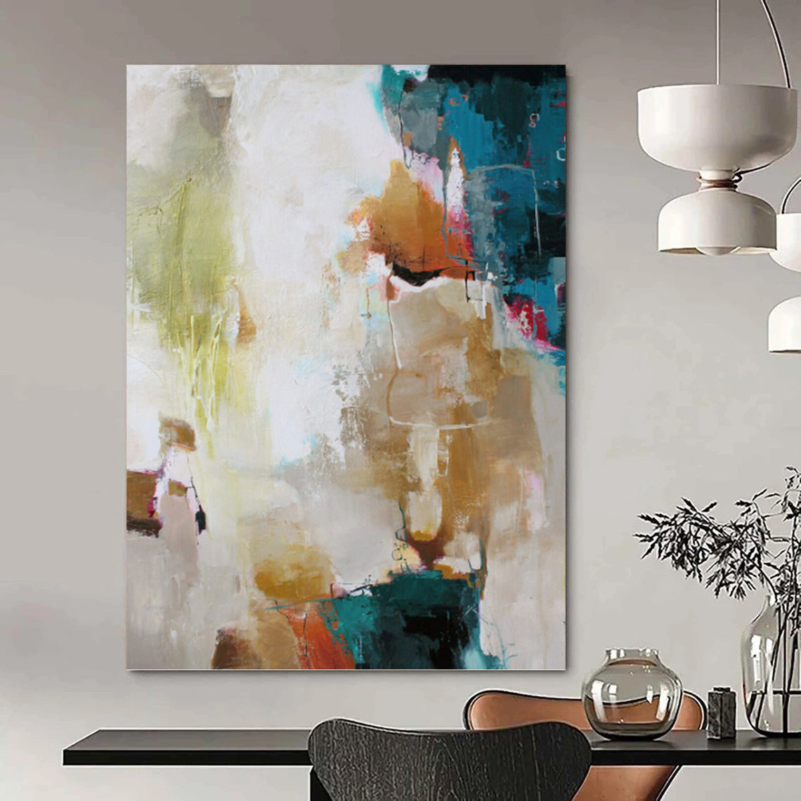 “Colorful Abstract Mix” - Vibrant Abstract Painting On Canvas PT1019