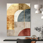 Gold and Earth - Toned Arches - Geometric Abstract Painting On Canvas PS1246